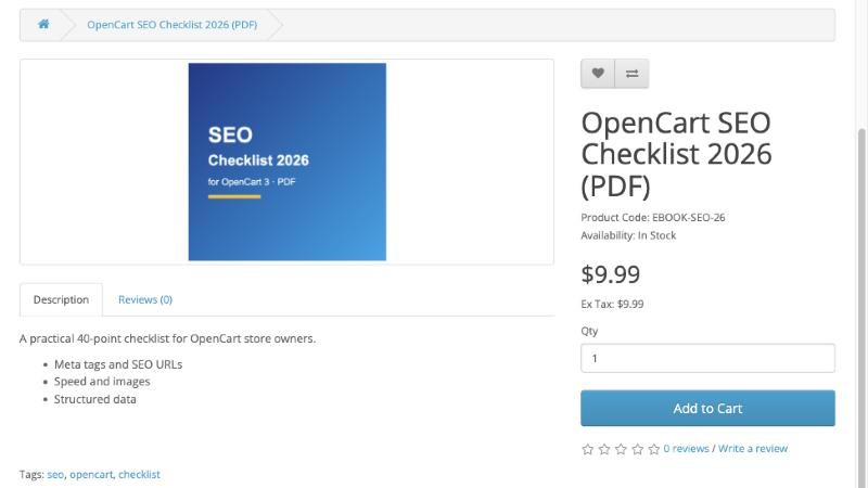 AI MCP Connector: товар, созданный ассистентом, на витрине OpenCart