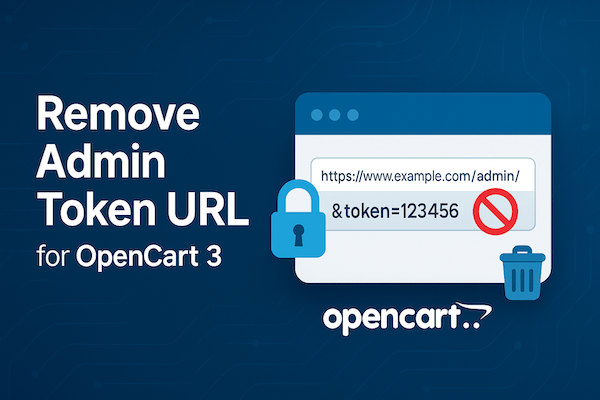 Remove Admin Token url for OpenCart 3 Remove Admin Token url for OpenCart 3