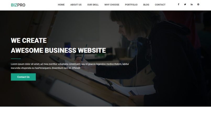 Bizpro — OnePage HTML Business Template