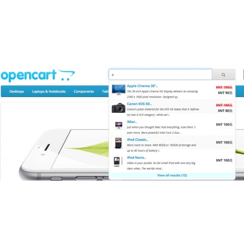 Ajax Live Search (поиск Для Opencart Version 2.x, 3.х) Ajax Live Search (поиск Для Opencart Version 2.x, 3.х)